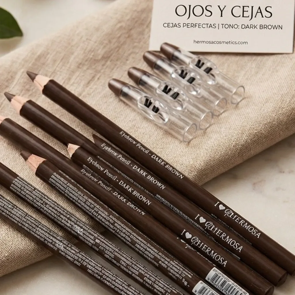 Lápiz C/Sacapuntas D'Hermosa/TEI (Dark Brown-Marrón Oscuro),
