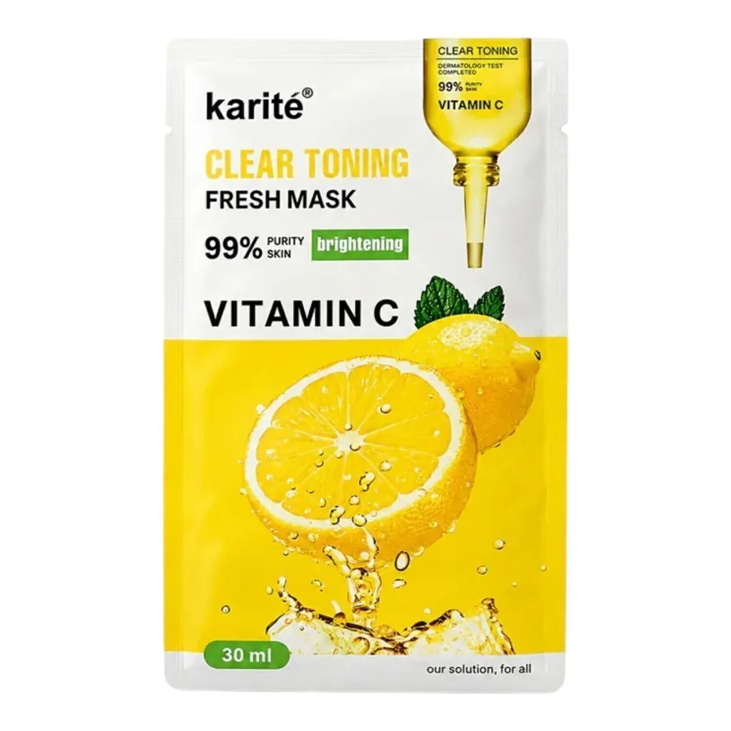 Mascarilla facial Vitamina C - Tonificación Transparente Karite