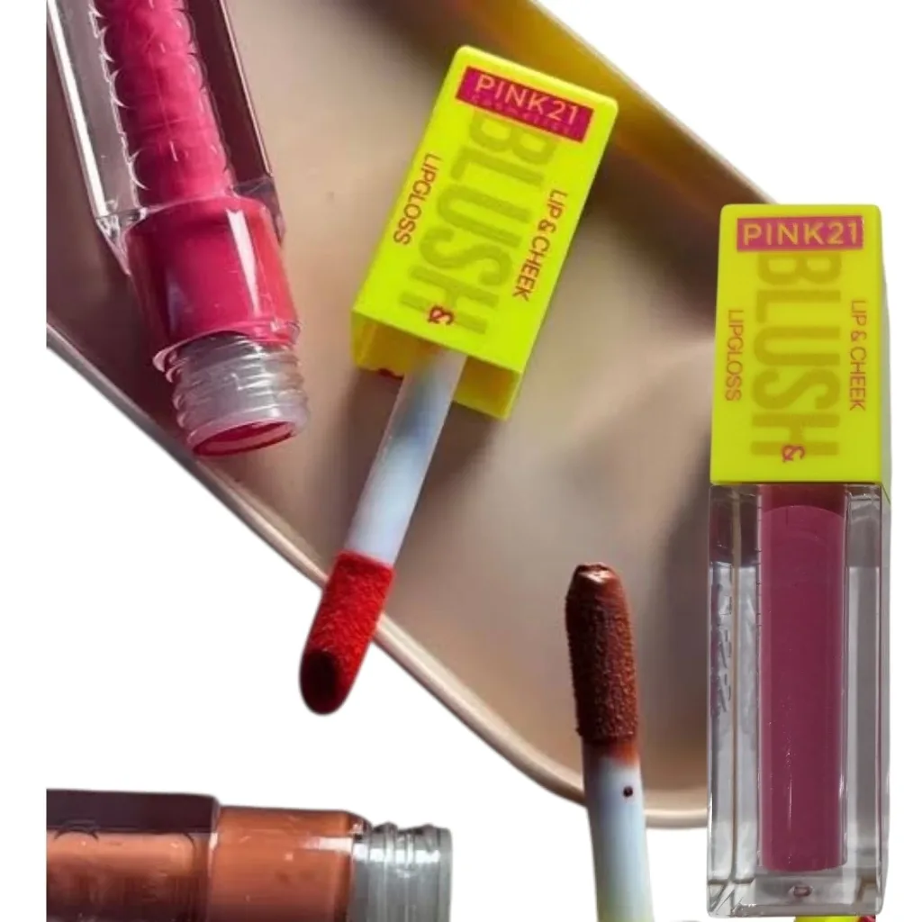 Lipgloss Blush Multiuso Pink 21 | Rubor Líquido y Brillo Labial
