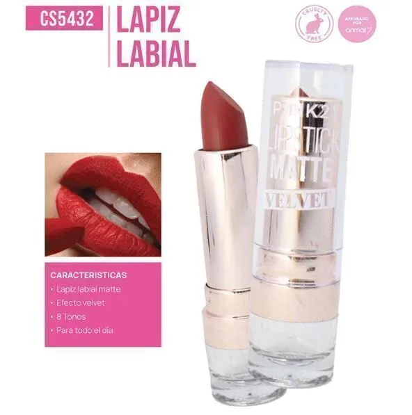 LABIAL BARRA MATTE VELVET PINK 21