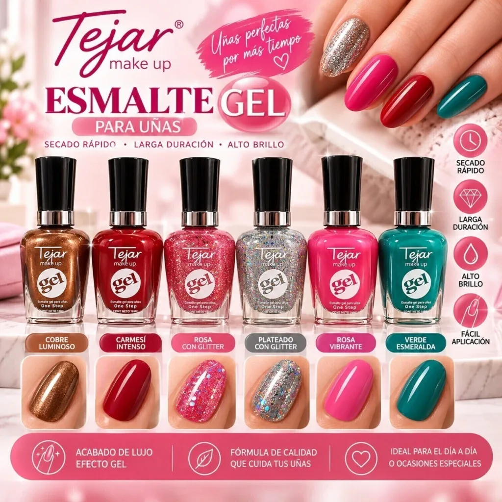 Esmalte para uñas con gel, secado rápido, Larga Duración Tejar
