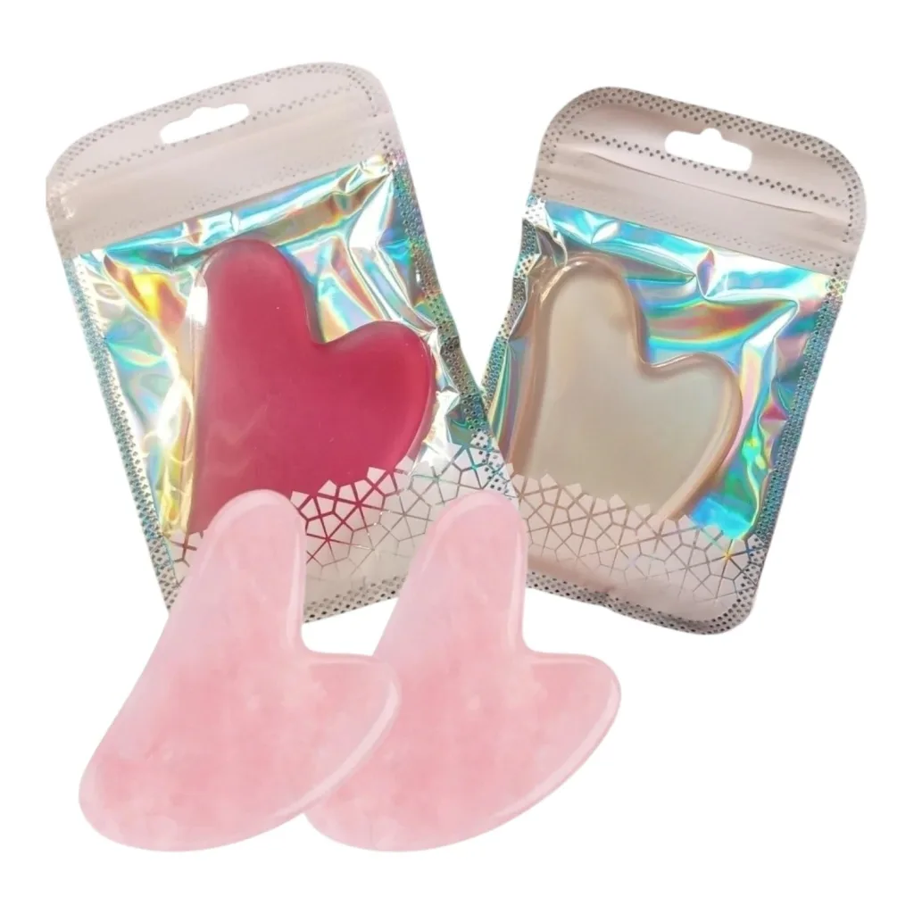 PIEDRA GUA SHA cuarzo rosado