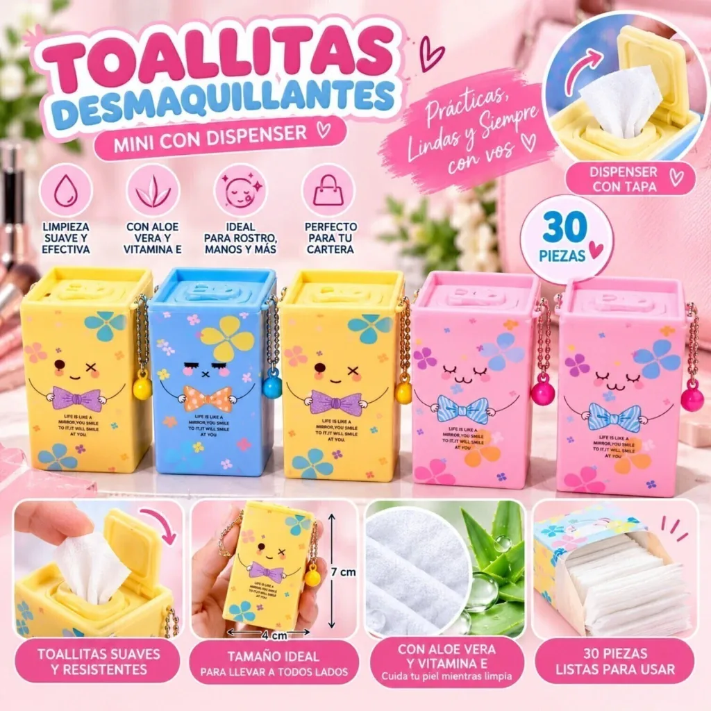 Toallitas desmaquillantes con dispender