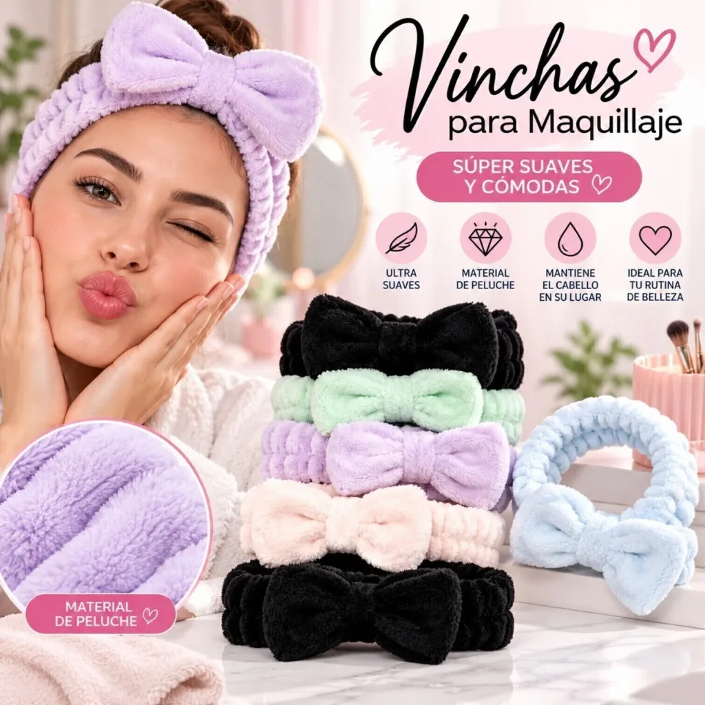 Vincha para Maquillaje con moño (? súper suave?)